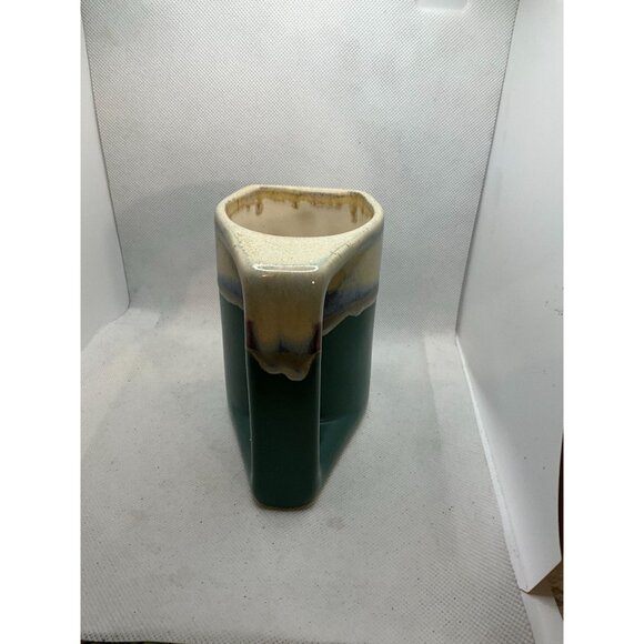 Handcrafted Ceramic Cactus-Themed Mug With Unique Triangular Shape & Drip Glaze - Picture 4 of 7